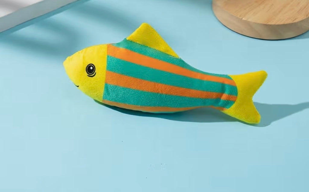 Yellow, Orange & Green Cloth Fish