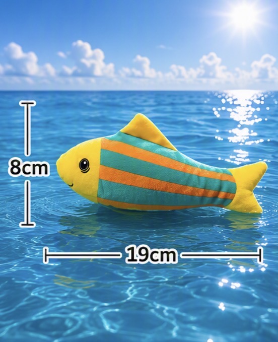 Yellow, Orange & Green Cloth Fish