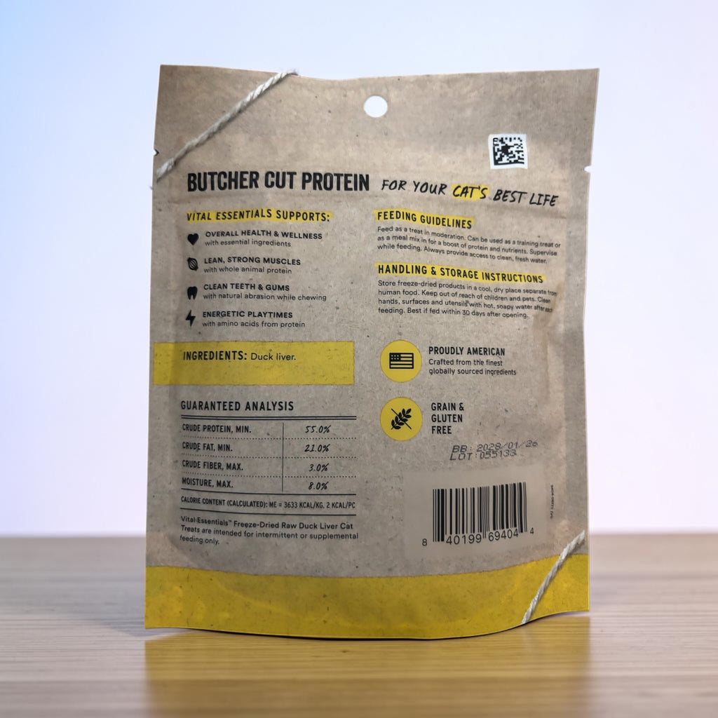 Vital Essentials Freeze-dried raw Duck Liver